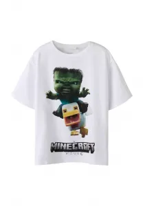 Футболка с принтом minecraft Name It, Bright White