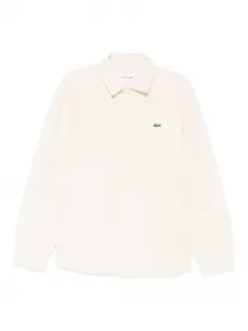 Вельветовая рубашка с логотипом Lacoste, бежевый