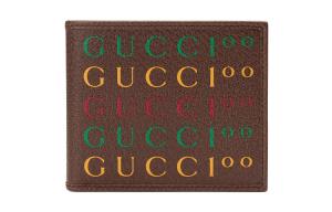 Кожаный бумажник мужской коричневый GUCCI