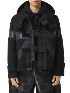 Пальто с капюшоном и флагом Великобритании Burberry, черный