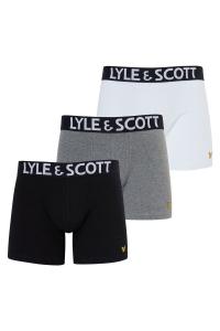 Три пары черных боксеров Daniel Premium Lyle & Scott, черный