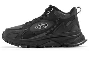 Женские повседневные кроссовки высокие Black/Lightning Gray QIAODAN