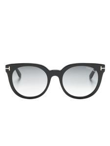 TOM FORD Eyewear солнцезащитные очки Moira в круглой оправе, черный