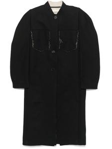 Пальто с бахромой от Литковской Litkovskaya, черный