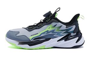 QIAODAN Амортизирующие износостойкие низкие детские беговые кроссовки Black Gray для подростков