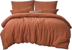 Комплект постельного белья RUIKASI, 3 предмета, 220х240/80x80, терракотовый