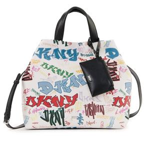 Большая сумка-шоппер DKNY Tess, белый/мультиколор