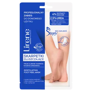 Lirene Dermoprogram отшелушивающая маска для ног в виде носков, 1 пара