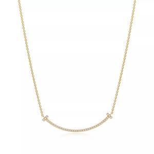 Кулон с цепочкой Tiffany & Co. Smile Small, желтое золото с бриллиантами