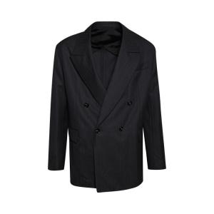 Куртка Bottega Veneta Striped Wool Jacket 'Black/Dark Blue', черный