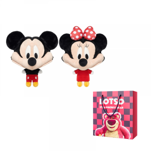 Шапка-бини из полиэстера с изображением Минни Маус и Микки Маус, унисекс Disney, mickey mouse+minnie 3d effect doll hat combination