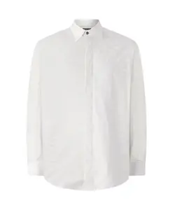 Шелковая рубашка с тигровым принтом Roberto Cavalli, белый