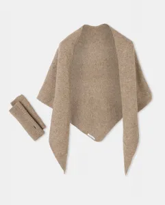 Комплект варежек и накидки Southern Cotton, песочный