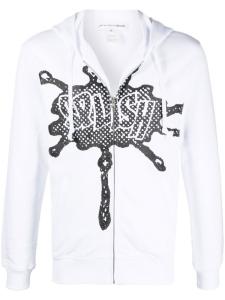 Comme Des Garçons Shirt худи с кулиской и графичным принтом, белый