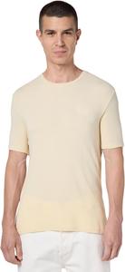 Мужская мягкая ребристая футболка BOSS с коротким рукавом, Toasted Marshmellow