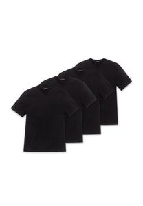 Мужская американская футболка, набор из 4 шт., рукав 1/2, нижняя рубашка, V-образный вырез SCHIESSER, черный