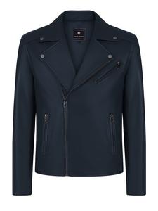 Кожаная куртка темно-синего цвета Felix Hardy