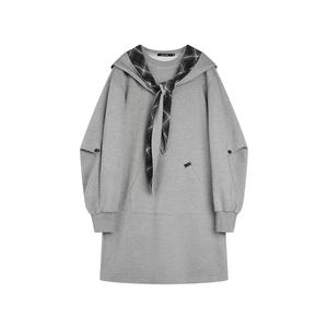 Женское платье с длинными рукавами ELLE, medium серый