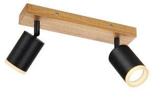 Потолочный светильник Nettlife Darmstadt 2-flammig, черный