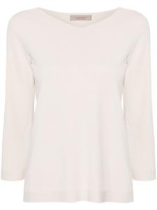 Джемпер с V-образным вырезом D.Exterior, нейтральный цвет