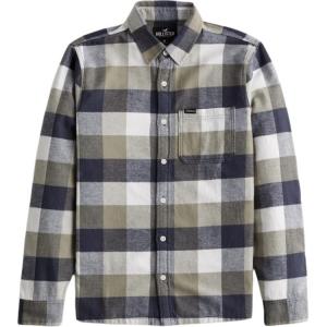 Hollister Рубашка мужская оливковая в клетку
