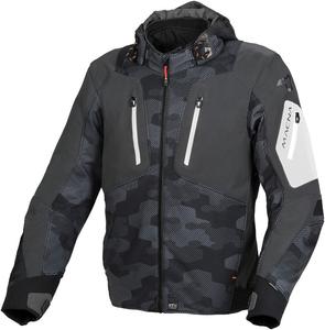 Водонепроницаемая мотоциклетная текстильная куртка Macna angle camo, Black/Grey