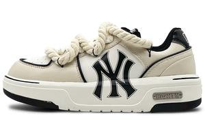 Кроссовки для скейтбординга Chunky Liner унисекс с низким верхом, белые/бежевые Mlb