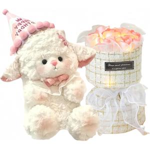 Princess Little Sheep Super Cute Bowknot Dolls Плюшевая кукла высота 22см/32см LALABABY