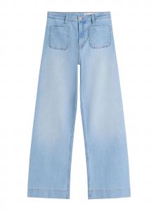 Bershka Джинсы Wide Leg в синем дениме