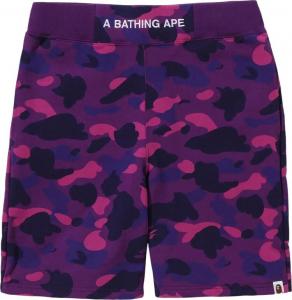 Шорты BAPE Color Camo Sweatshorts 'Purple', фиолетовый