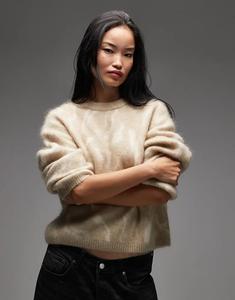 & Other Stories мохеровый супермягкий вязаный свитер бежевого цвета