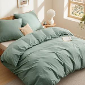 Комплект постельного белья Bedsure, 3 предмета, 220х240/80x80 см, зеленый