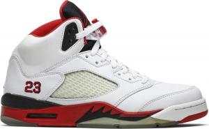 Кроссовки Air Jordan 5 Retro Fire Red 2006, белый