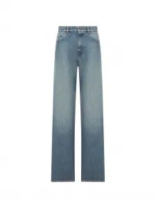 Джинсы с вышитым логотипом Miu Miu, синий