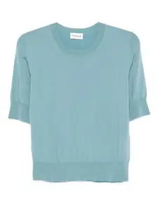 Топ с круглым вырезом и короткими рукавами P.A.R.O.S.H., синий