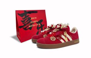 Adidas Кроссовки для скейтбординга Vl Court Classic устойчивые к истиранию низкие унисекс красный белый