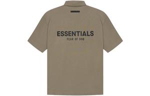 Рубашка поло SS21 унисекс серо-коричневого цвета Fear Of God Essentials, коричневый