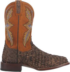 Мужские повседневные ботинки Dan Post с вышивкой на тыльной стороне, квадратный носок, средняя голень - коричневые