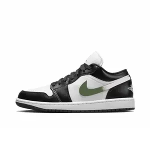 Jordan Баскетбольные кроссовки Air 1 Cushioning Slip с низким верхом, винтажные, женские, черно-белые