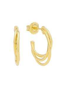 s.Oliver Серьги-кольца, серебро 925 пробы, покрытое желтым золотом