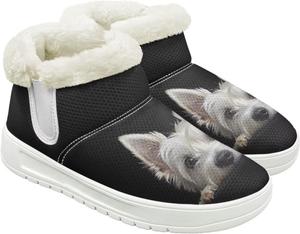 Женские зимние ботинки с утепленной меховой подкладкой, ботинки на зиму для прогулок на улице Fuojuvelie, West Highland White Terrier