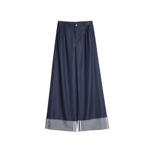 ELLE Повседневные брюки Women's Navy Blue Moderate Straight Fit