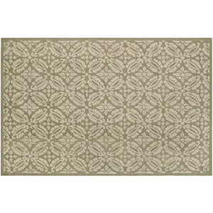 Шерстяной ковер ручной работы «Роза сада Челси» Safavieh, зеленый, 77x122 см