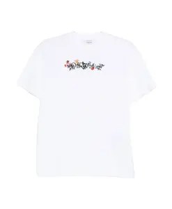 Футболка с круглым вырезом и цветочным логотипом Off White, белый