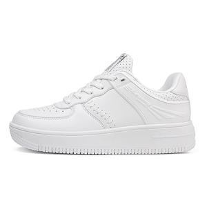 Скользоустойчивые Дышащие Увеличивающие Роста Низкие Кроссовки для Скейтборда Унисекс Leyang, Белый Черный