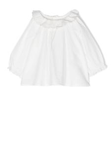 Блузка с оборками Bonpoint, белый