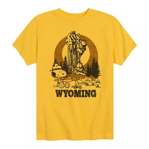 Футболка с рисунком Peanuts Snoopy Wyoming для мальчиков 8–20 лет Licensed Character, желтый