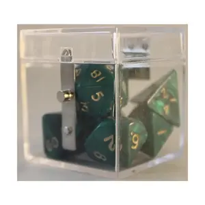 Поли-набор Зеленый с золотом (7), Dice - Pearl, 16mm Poly Sets (Crystal Caste)