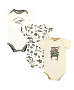 Боди для мальчиков Hudson из хлопка, 3 шт Hudson Baby, зеленый