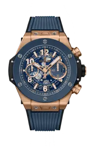 Часы big bang unico king gold blue ceramic Hublot